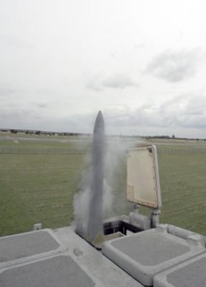 MBDA's CAMM launched from Lockheed Martin Launcher.